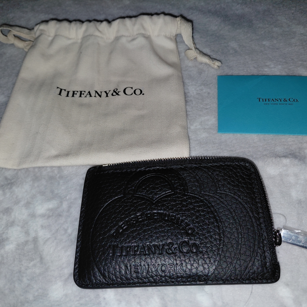 Tiffany & Co. Black Leather Pouch